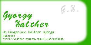 gyorgy walther business card