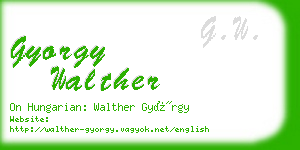 gyorgy walther business card